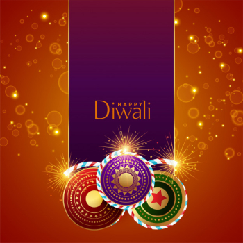 Abstract diwali festival sparkles background with crackers