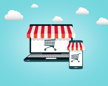  Online Shopping - Shopping Cart on Screen 