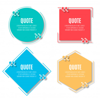 Modern speech bubbles for quotes