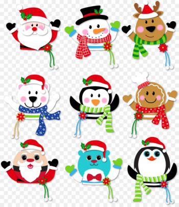 Santa Claus Feliz Natal Christmas ornament - Snowman Animation 