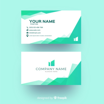 Flat abstract business card template Free Vector
