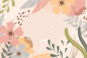 Abstract floral background in flat design Free Vector