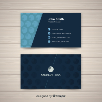 Business card template Free Vector