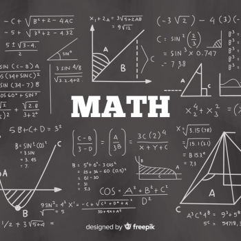 Realistic math chalkboard background Free Vector
