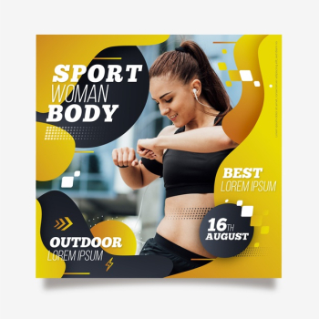 Outdoor sport flyer template Free Vector