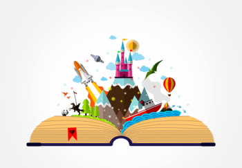  Story Book - Childhood Imagination Concept 