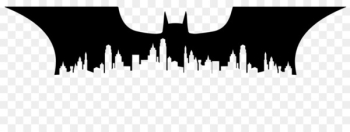 Batman Joker Silhouette Gotham City Skyline - city silhouette 