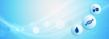 Medical science banner in blue color shade Free Vector