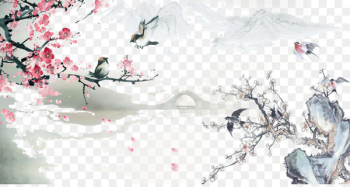 Chinoiserie Shan shui Wallpaper - Chinese ink painting 