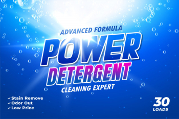 Package template for laundry detergent Free Vector