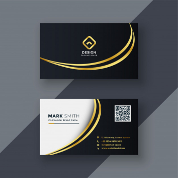 Stylish golden creative business card design