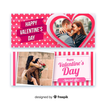 Valentine's day web banners