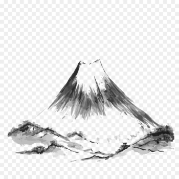 Mount Fuji Mountain Drawing Illustration - Mountain Ink 