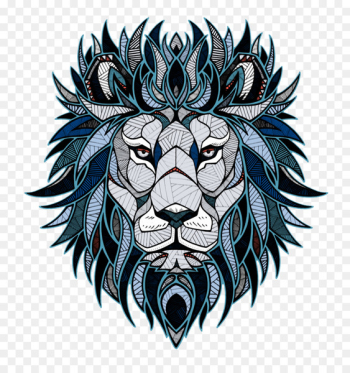 Lionhead rabbit T-shirt Logo - Creative lion head pattern 