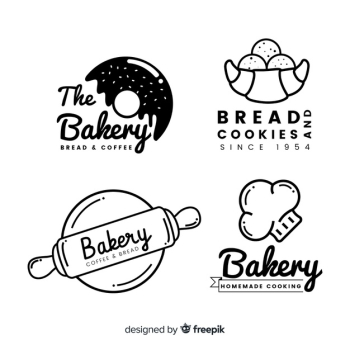 Line art bakery logos