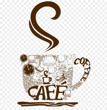 Coffee Cafe Cappuccino Clip art - Decorative Coffee Cup PNG Vector Clipart 