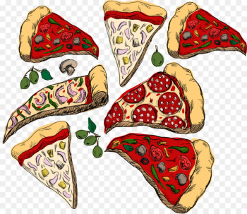 New York-style pizza Italian cuisine Vector graphics Food - pizza box 