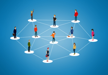  The social network - People networking and creating bonds, conta 