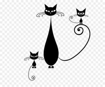 Kitten Whiskers Black cat Domestic short-haired cat - Cartoon cute black kitten 