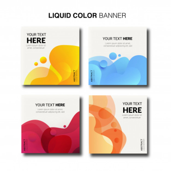 Liquid color modern banner collection.