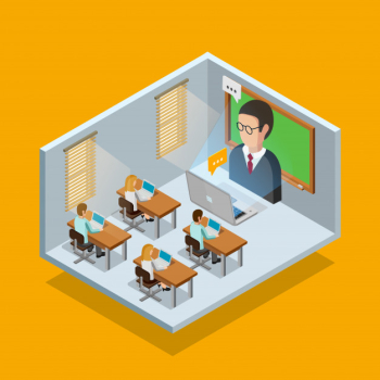 Online learning room concept