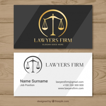 Lawyer card template Free Vector