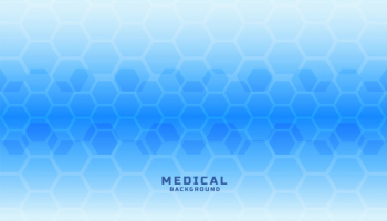 Medical science banner with hexagonal shapes Free Vector