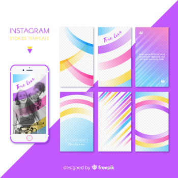 Instagram stories template set
