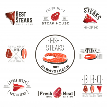 Steak house labels collection
