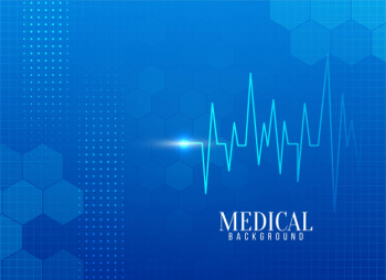 Abstract medical background with life line Free Vector