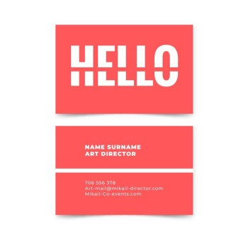 Monochrome business card template Free Vector