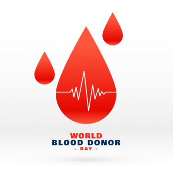 World blood donor day blood drop Free Vector