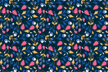 Ditsy floral background seamless pattern Free Vector