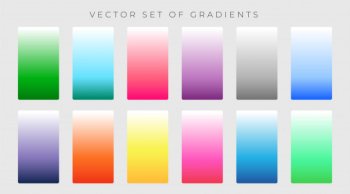 Vibrant Set Of Colorful Gradients Vector Illustration | Download now free vectors on Freepik