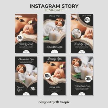 Spa instagram stories template