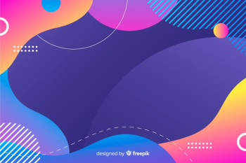 Colorful gradient liquid shapes background Free Vector