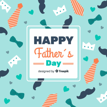 Flat father's day background Free Vector