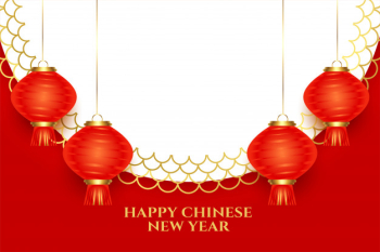 Chinese new year lantern decoration Free Vector