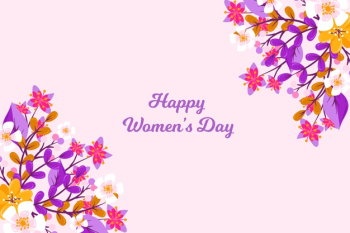 Colorful floral happy women's day in flat design Free Vector