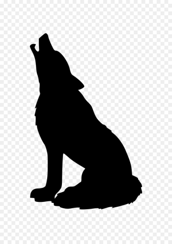 Wolf, Silhouette, Drawing, White, Black PNG