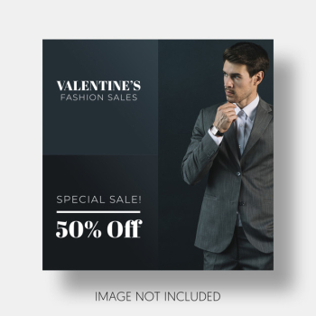 Social template sales valentine's day Free Psd