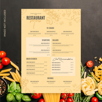 Restaurant menu template Free Vector