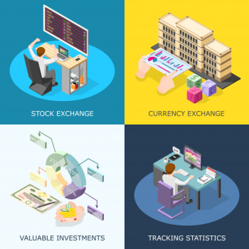 Stock exchange  concept Free Vector