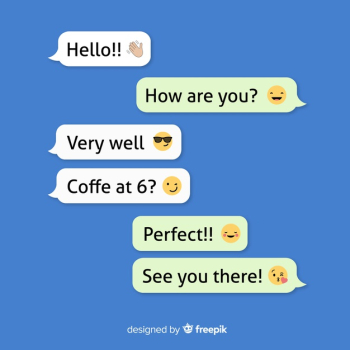 Collection of messages with emojis Free Vector