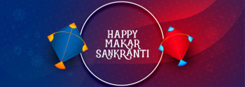 Happy makar sankranti indian festival Free Vector