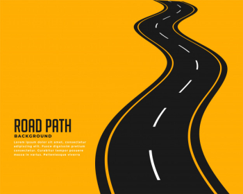 Curve winding roadway background Free Vector