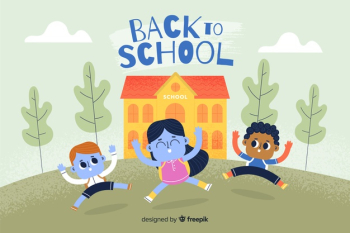 Hand drawn back to school background Free Vector