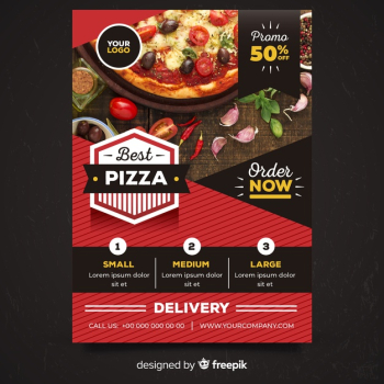 Pizza flyer template Free Vector