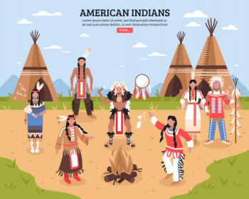 American indians illustration Free Vector