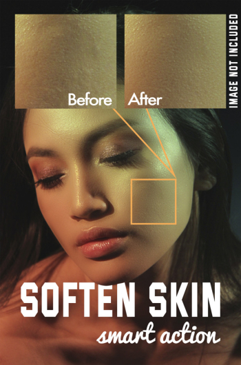 Soften skin of your photos with this smart action Free Psd